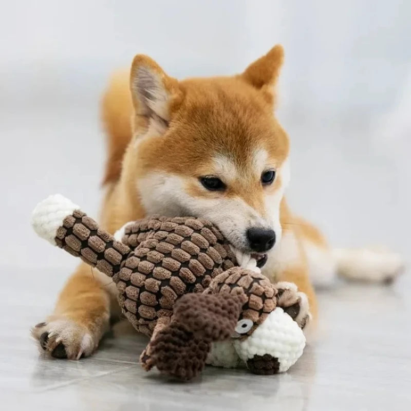 Plush Squeaky Donkey Dog Chew Toy | Interactive Teething Toy for Small Dogs