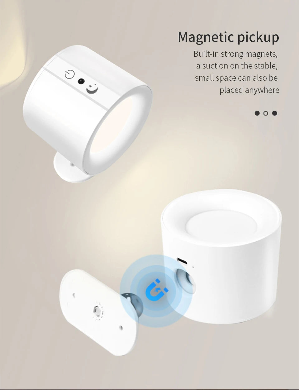 Touch Control LED Wall Sconce | 360° Rotatable Double Head 3-Color Bedroom Light