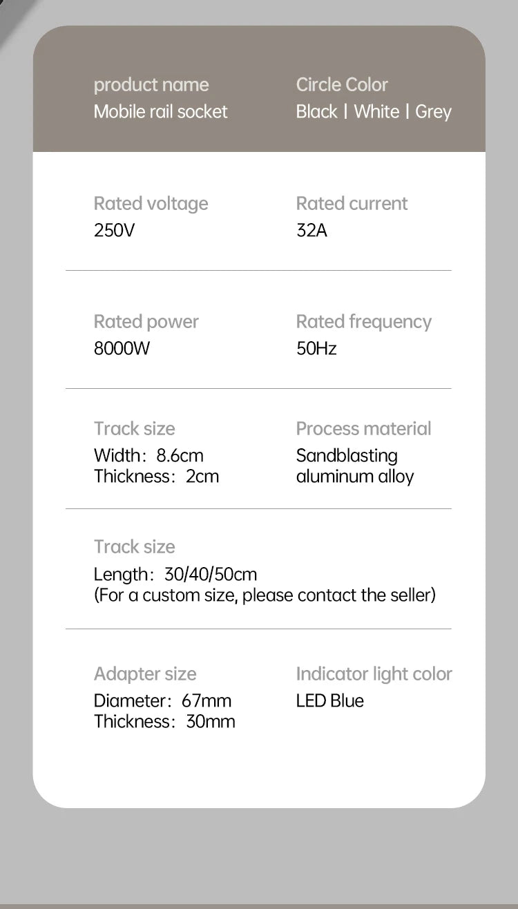 Universal Wall Power Track Socket | Removable USB Adapter Plug US EU UK FR