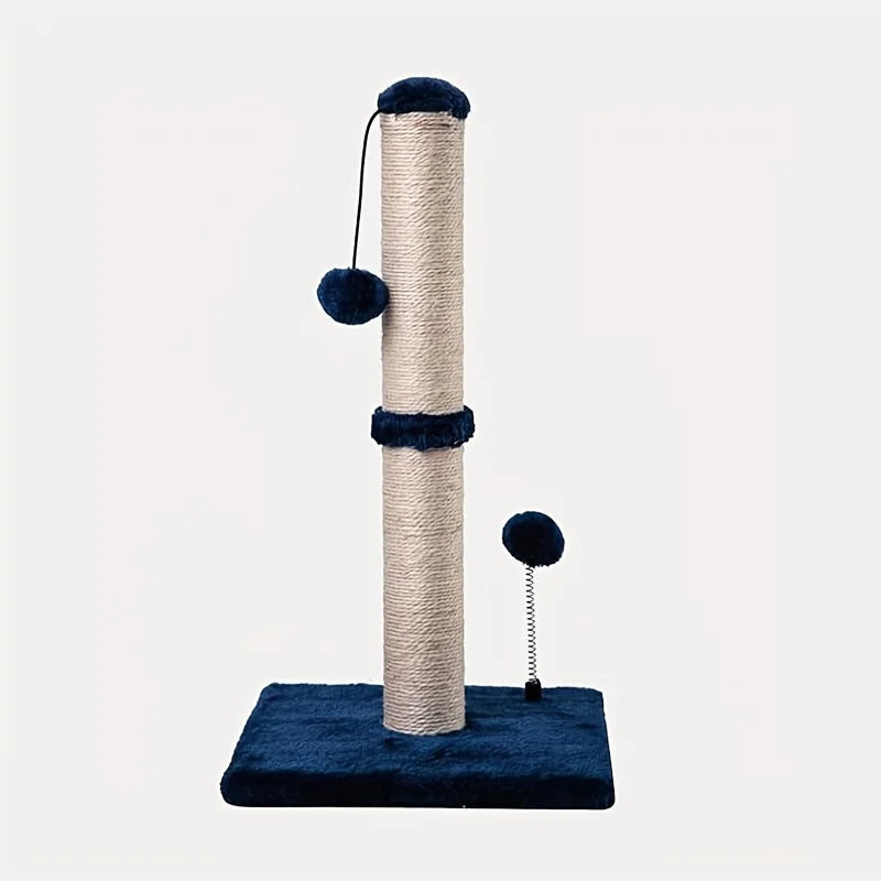 34-Inch Sisal Cat Scratching Post | Indoor Tree with Hanging Ball for Adult Cats