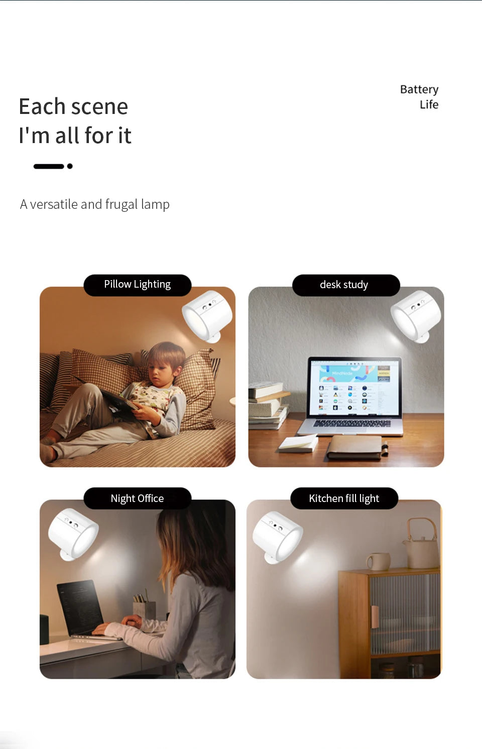 Touch Control LED Wall Sconce | 360° Rotatable Double Head 3-Color Bedroom Light