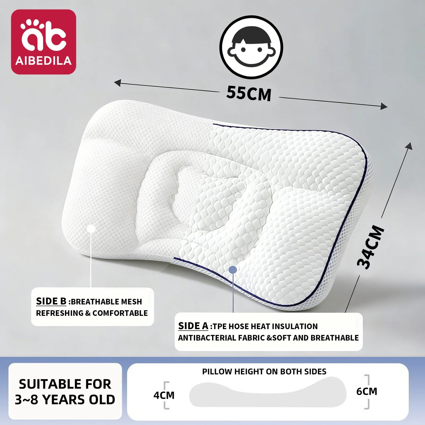 Newborn Baby Orthopedic Neck Pillow | Children's Travel & Bedding Support Pillow