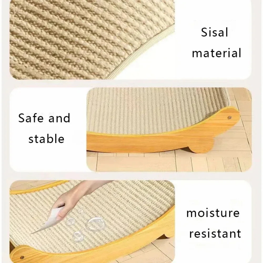 Large Detachable Cat Scratch Board & Sleeping Bed | Wear-Resistant Nail Grinding Pad