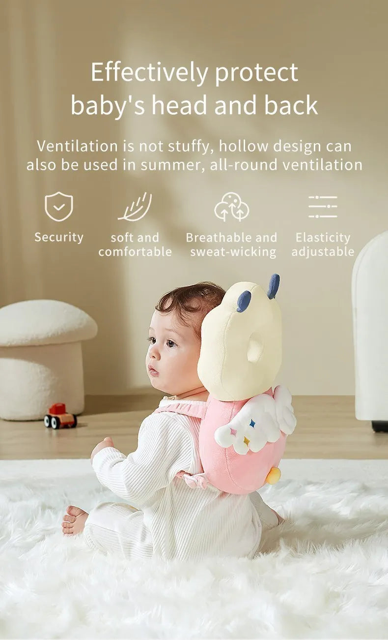 Baby Head Protection Headrest Cushion | Newborn Safety Pillow for Kids Bedding