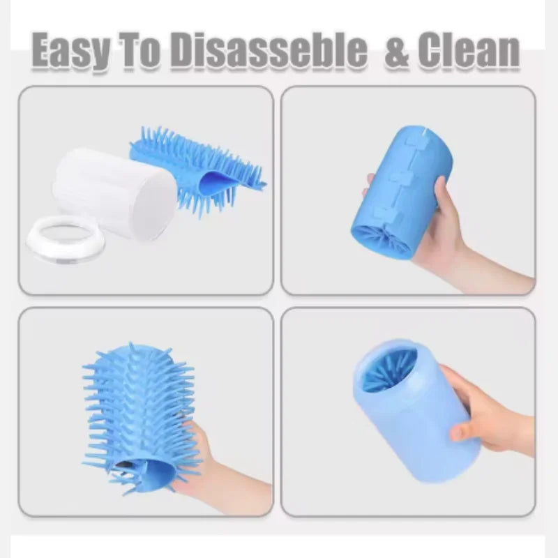 Portable Dog Paw Cleaner Cup | Soft Silicone Brush for Quick Paw Washing