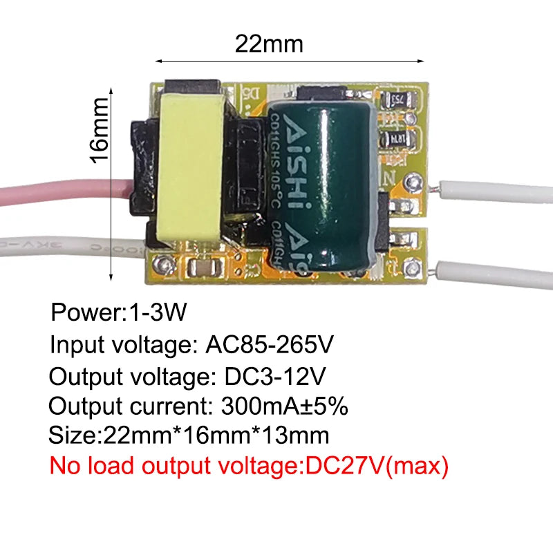 LED Driver Power Supply 110-265V | Constant Current Transformer 300mA