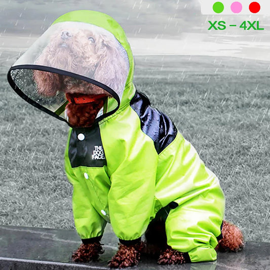 Waterproof Dog Raincoat Jumpsuit | Water Resistant Pet Jacket