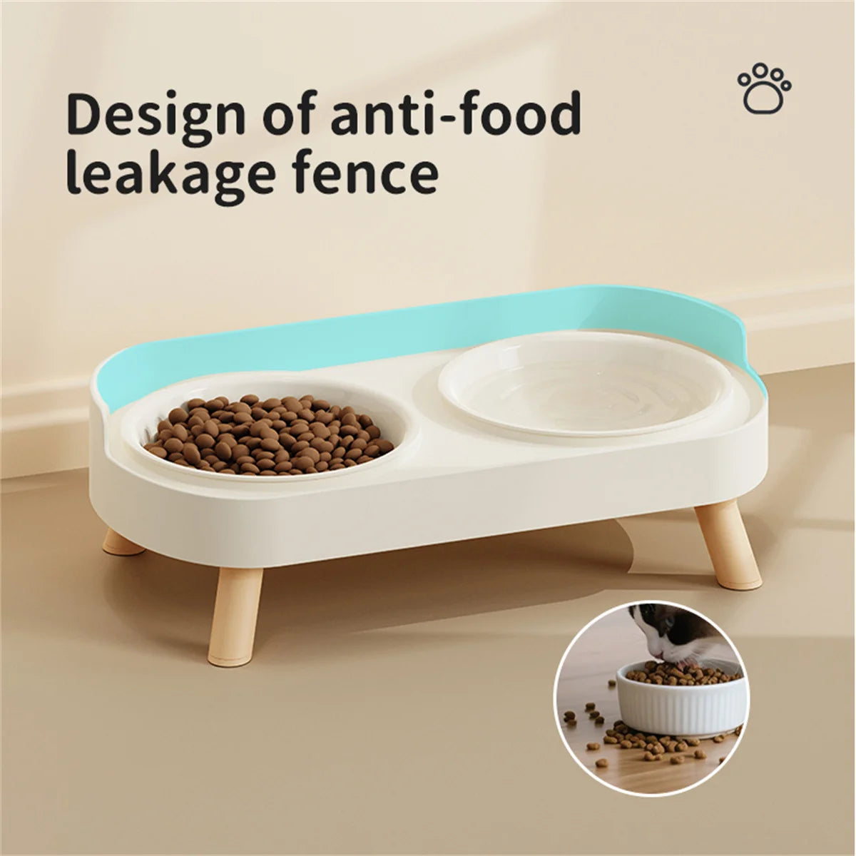 Colorful Stainless Steel Dog Double Bowl | Large Capacity Food & Water Feeder
