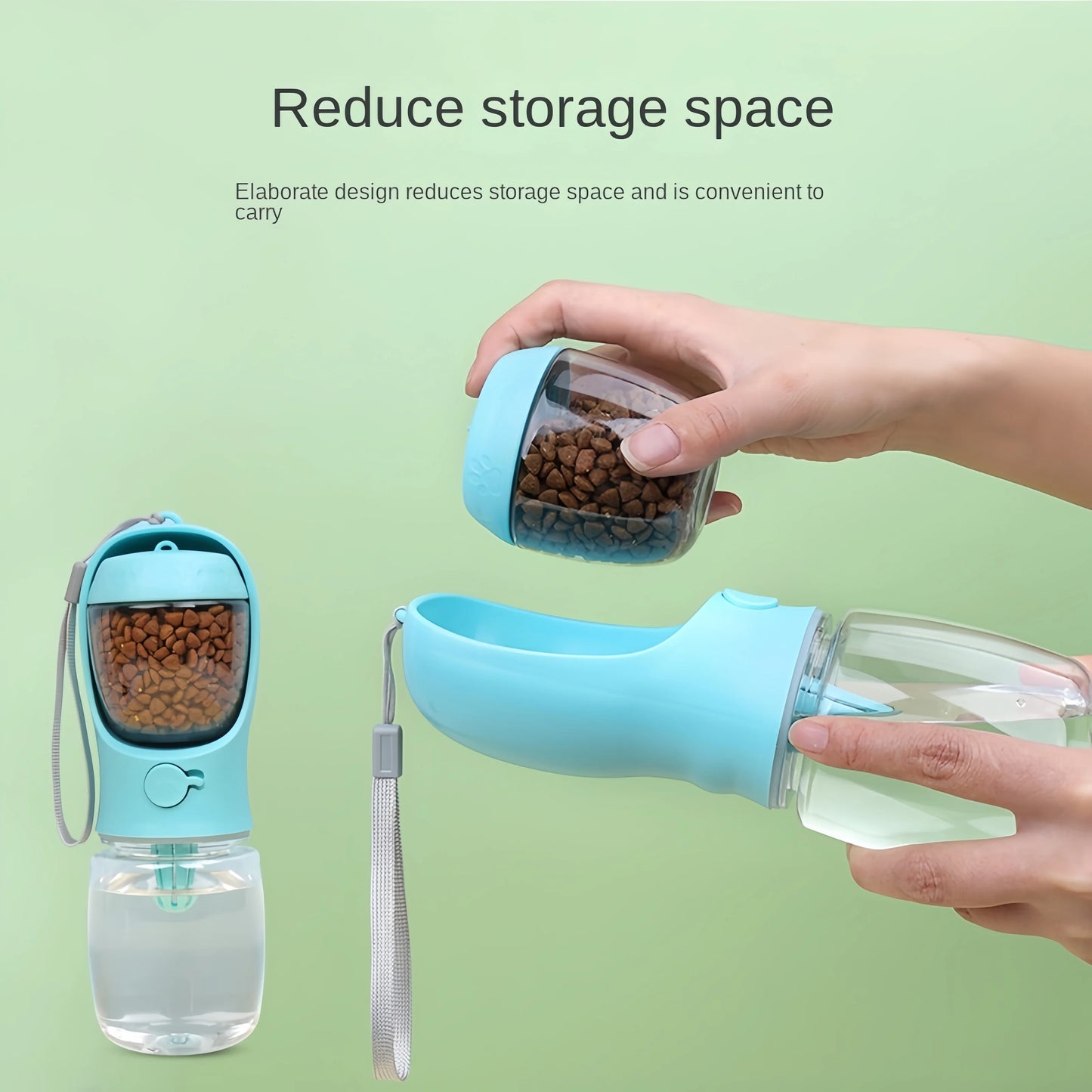 Portable Dog Water Bottle & Food Container | Travel Feeder Bowl for Pets
