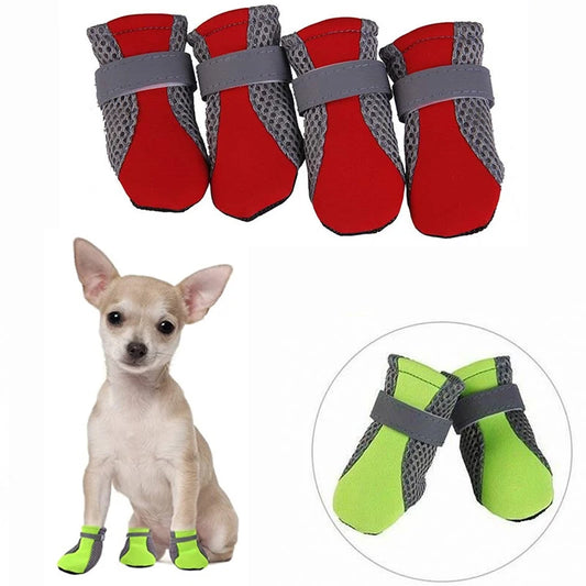 Breathable Waterproof Dog Shoes | Reflective Outdoor Boots for Small & Medium Dogs