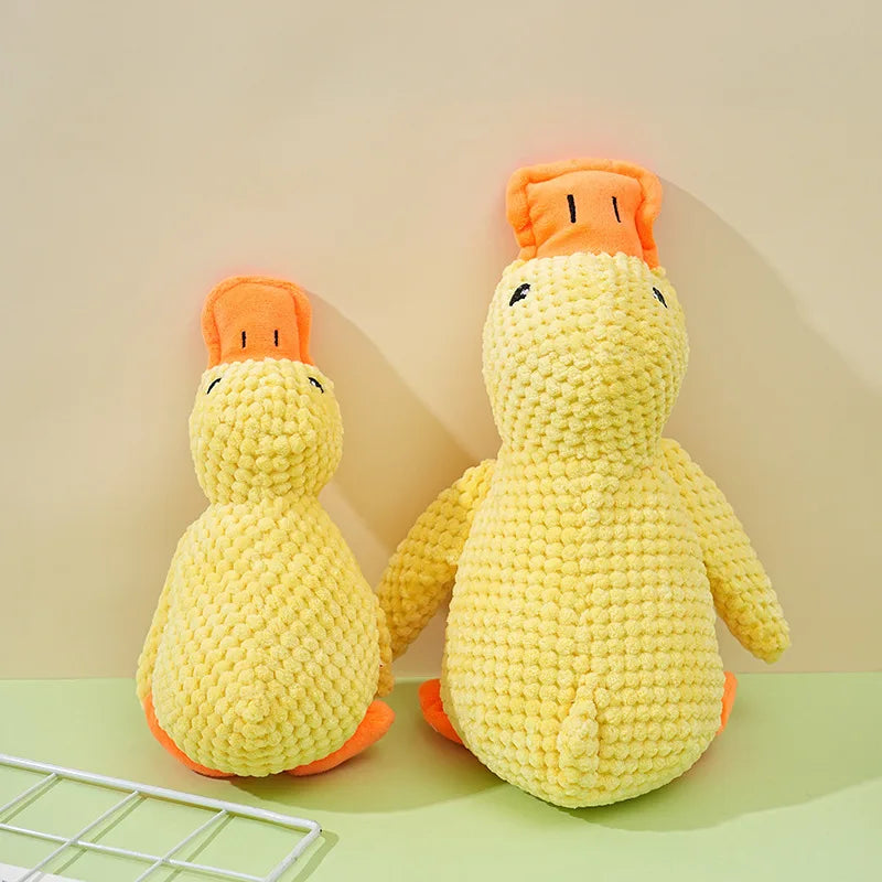 Plush Squeaky Duck Dog Toy | Bite Resistant Teeth Grinding Toy for Dogs
