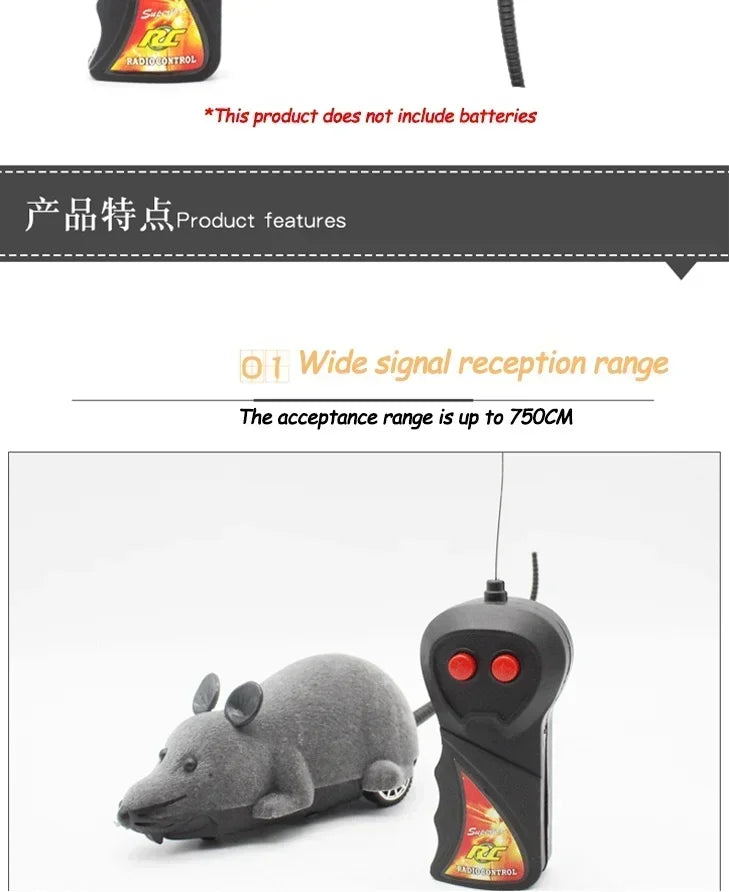 Remote Control Electronic Rat Cat Toy | Wireless Mechanical Motion Kitten Toy