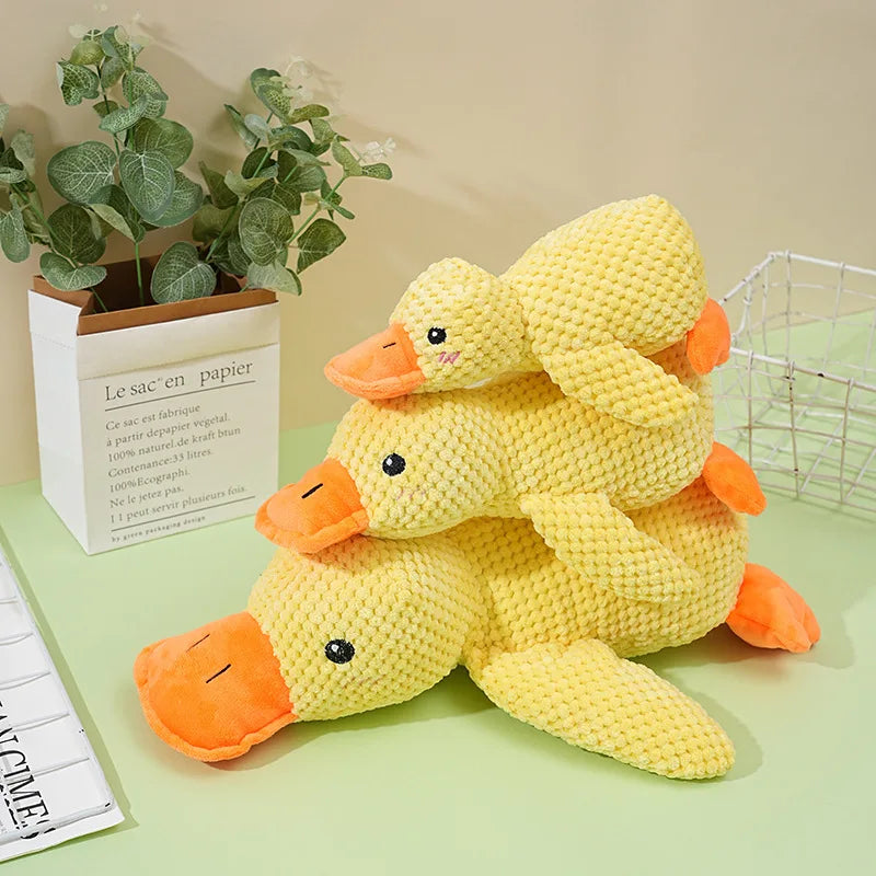 Plush Squeaky Duck Dog Toy | Bite Resistant Teeth Grinding Toy for Dogs