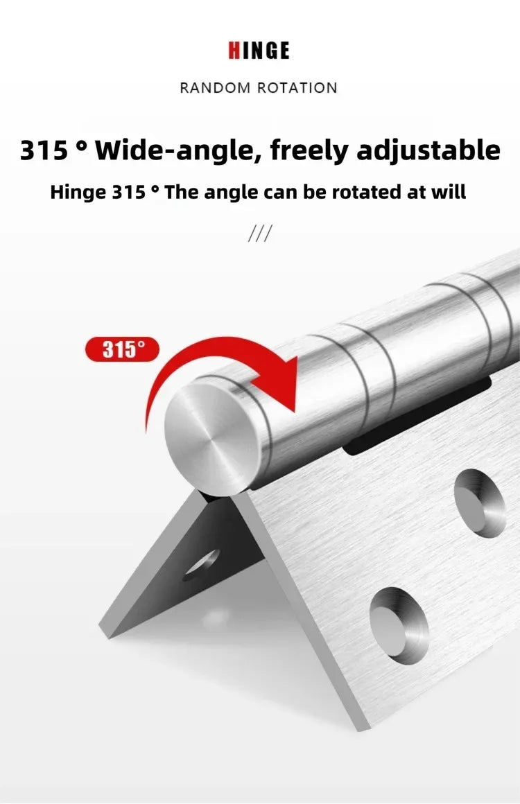 Stainless Steel Silent Door Hinge 4-Inch | Heavy Duty 3mm Thick Bearing Furniture Hardware