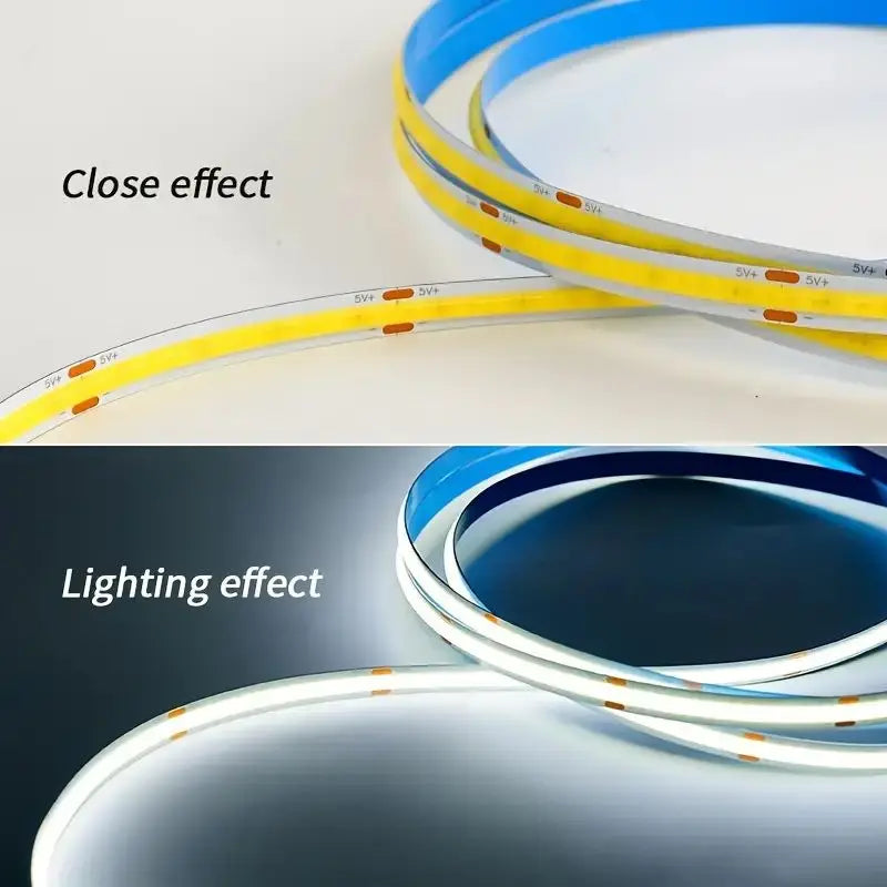 USB LED COB Light Strip with Touch Dimmer | Flexible Indoor TV & Wall Backlight