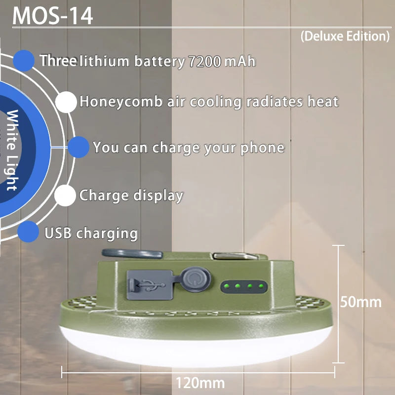 Rechargeable Portable Camping Lantern | Emergency LED Tent Light & Flashlight
