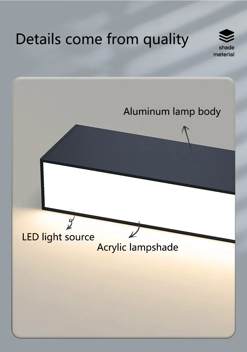 Nordic Modern LED Ceiling Strip Light | Kitchen & Bedroom – Salexe