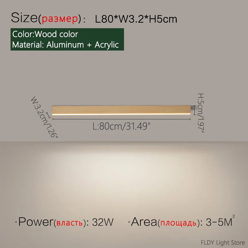 Nordic Modern LED Ceiling Strip Light | Kitchen & Bedroom – Salexe