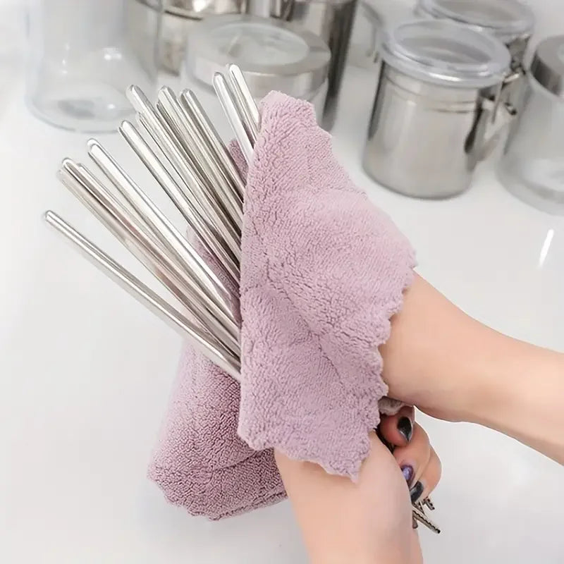 10PCS Kitchen Towels & Dishcloths Set | Colorful Small Dish Washing Rags