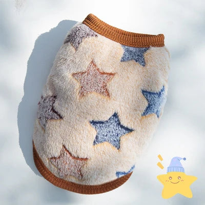 Soft Flannel Dog Puffer Vest | Warm Winter Sweater for Small Dogs