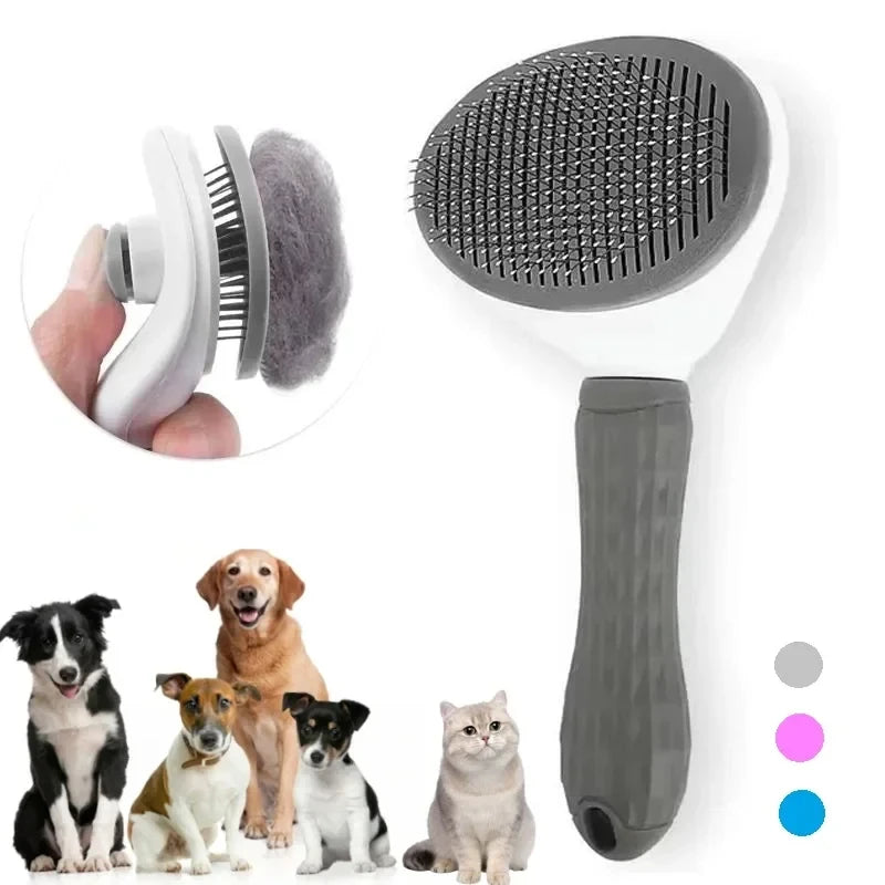 Self-Cleaning Dog Brush & Dematting Comb | Pet Hair Remover for Dogs