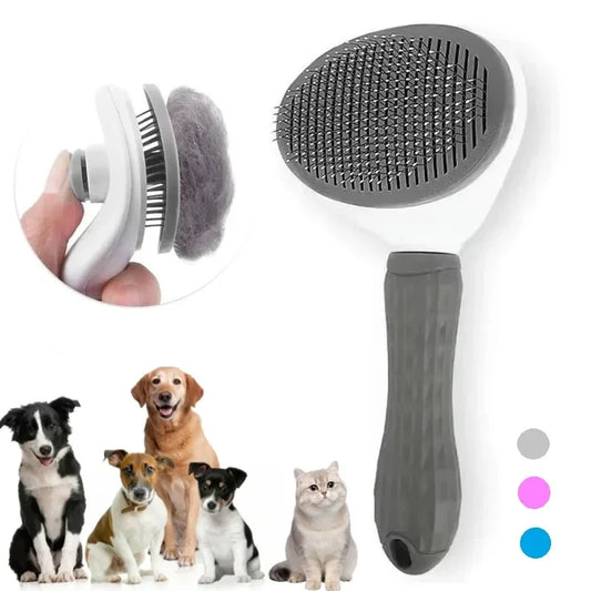 Self-Cleaning Dog Brush & Dematting Comb | Pet Hair Remover for Dogs