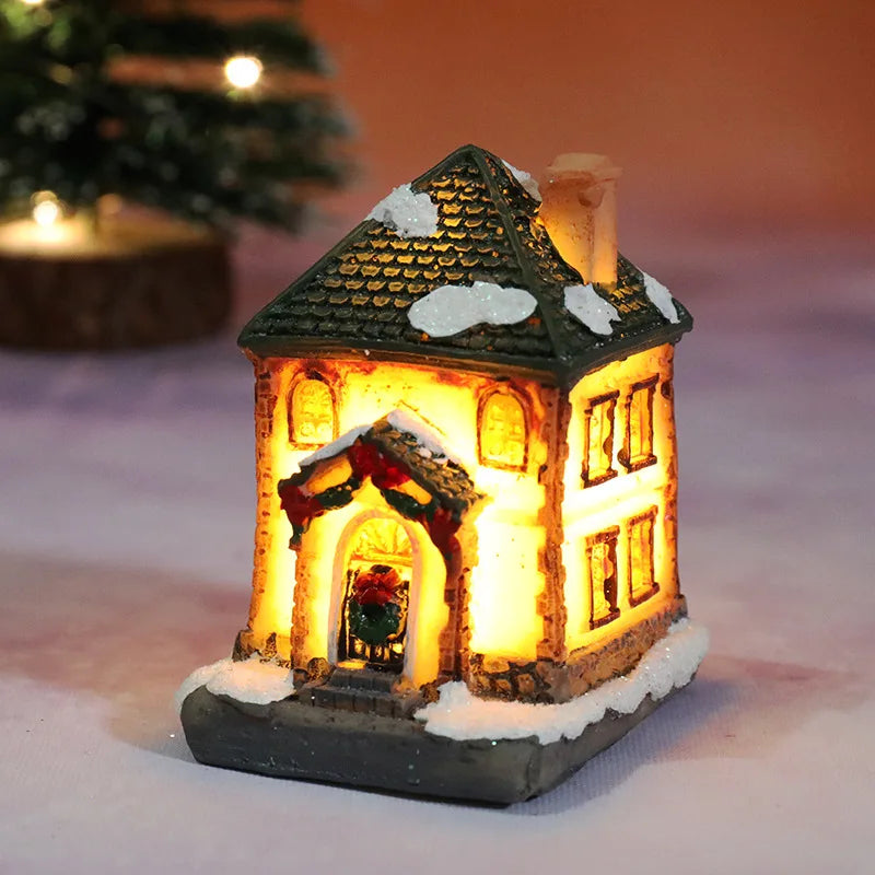 Christmas House Night Light Decoration | Battery Powered Xmas Bedroom Ornament