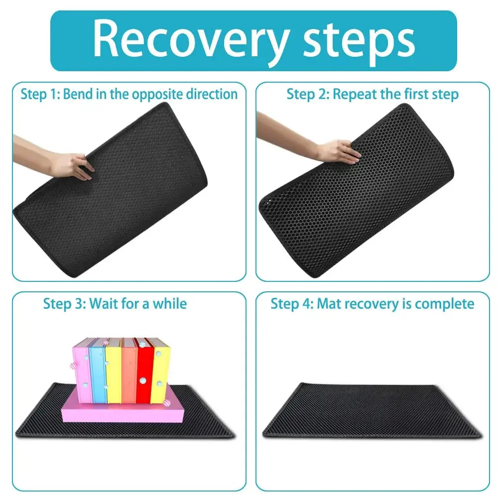 Waterproof Double Layer Cat Litter Mat | Non-Slip Washable Sand Pad with Gift