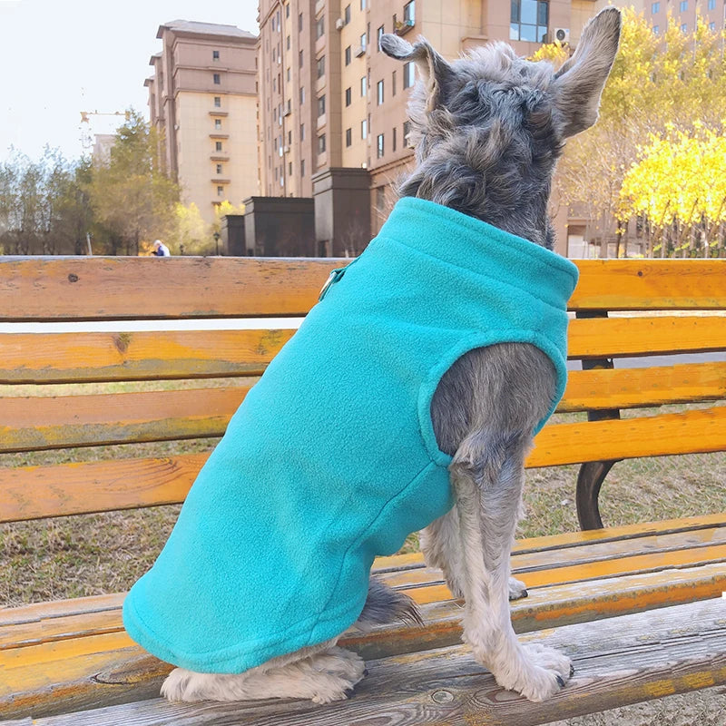 Warm Fleece Dog Jacket Vest with D-Ring