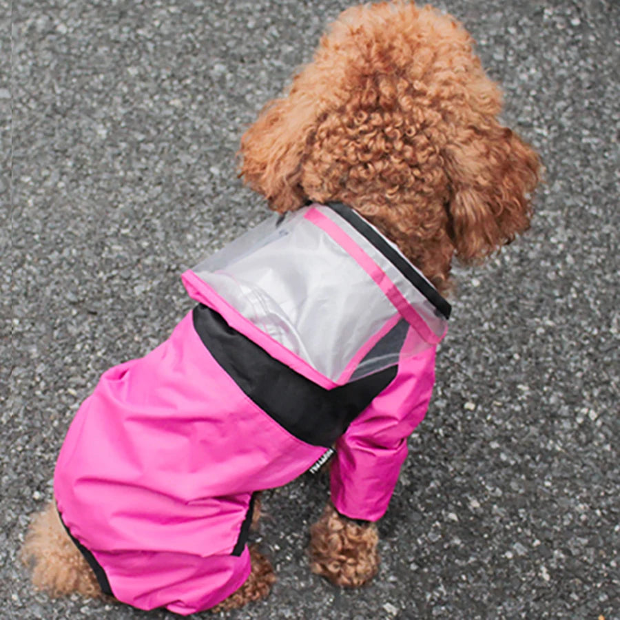 Waterproof Dog Raincoat Jumpsuit | Water Resistant Pet Jacket