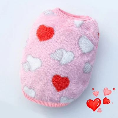 Soft Flannel Dog Puffer Vest | Warm Winter Sweater for Small Dogs