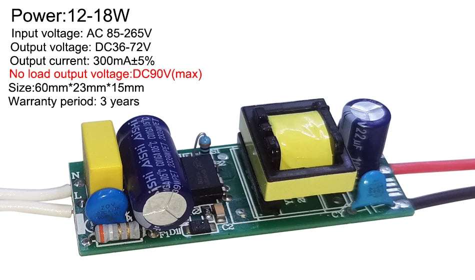 LED Driver Power Supply 110-265V | Constant Current Transformer 300mA