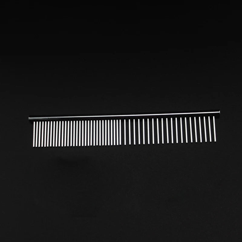 Stainless Steel Dog Dematting Comb | Fur Removal Brush for Long & Thick Hair