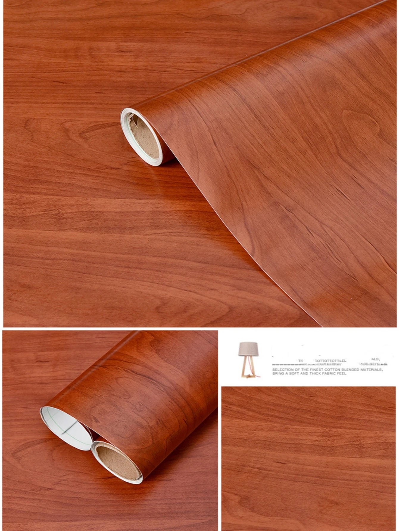 PVC Self-Adhesive Waterproof Wallpaper Roll | Wood Grain Vinyl Sticker for Home Decor