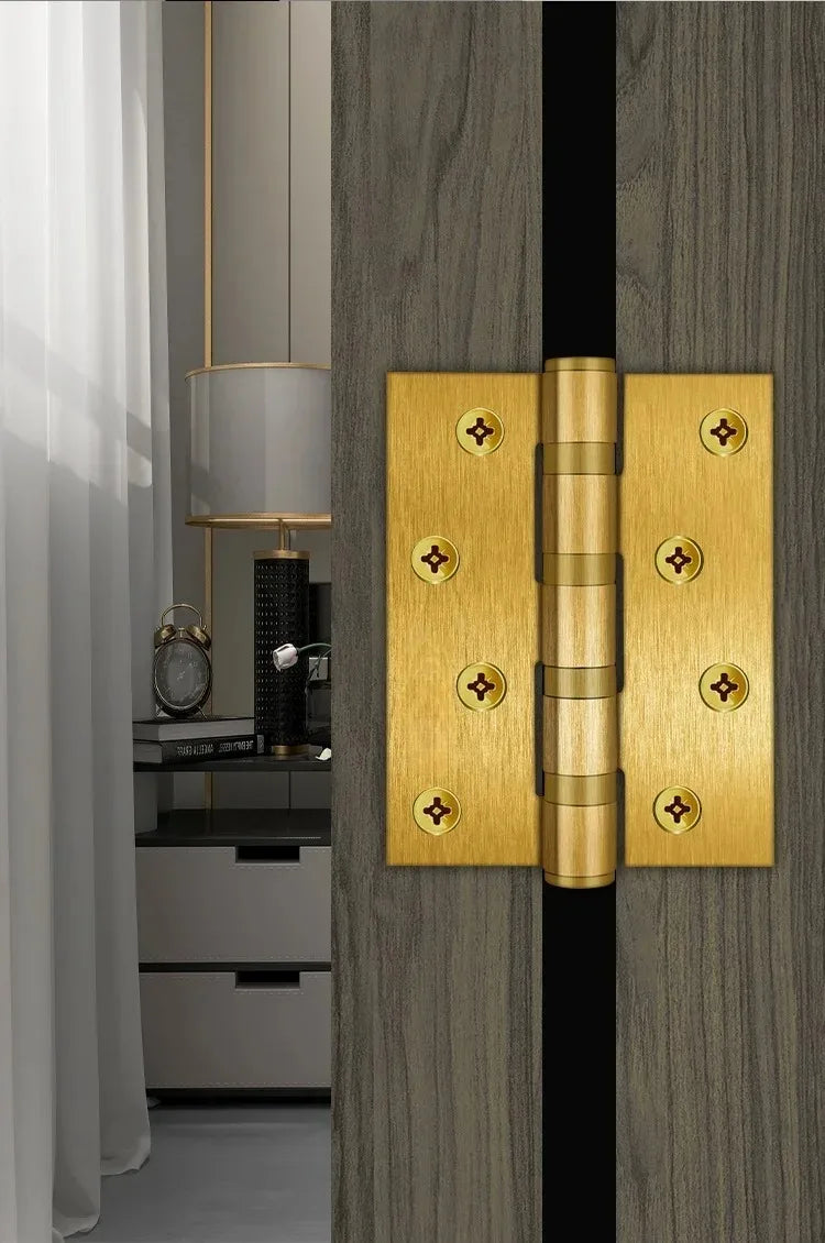 Stainless Steel Silent Door Hinge 4-Inch | Heavy Duty 3mm Thick Bearing Furniture Hardware