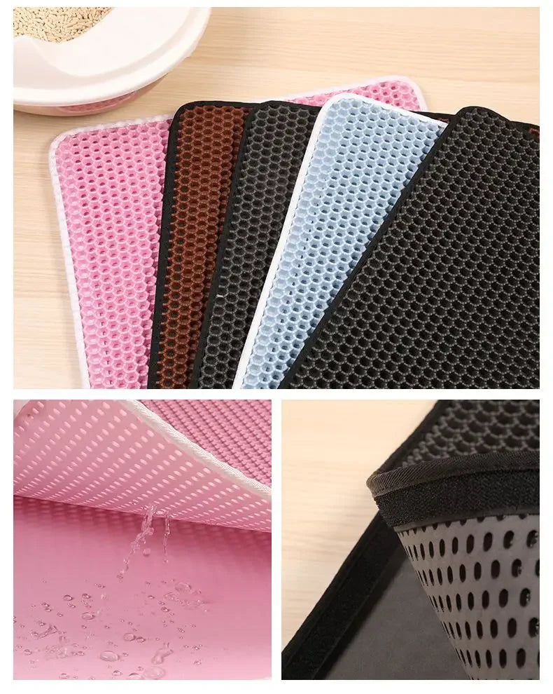 Waterproof Double Layer Cat Litter Mat | Non-Slip Washable Sand Pad with Gift