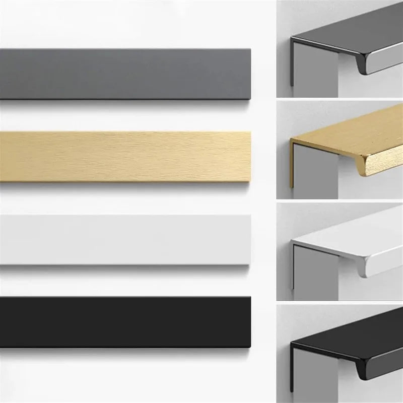 Aluminum Alloy Hidden Cabinet Pulls & Drawer Knobs | Kitchen Cupboard Door Handles