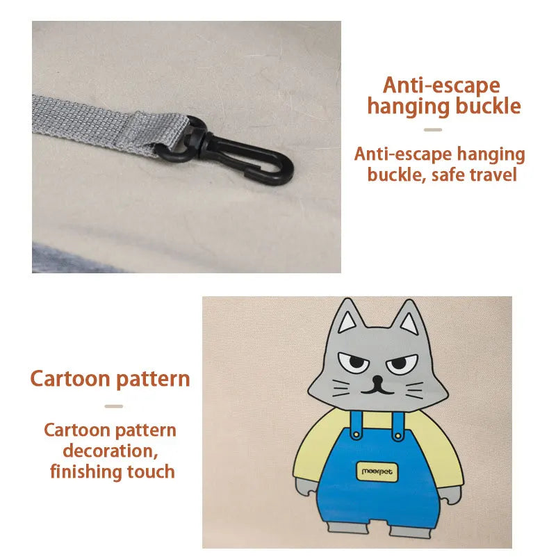 Fashionable Pet Backpack Carrier | Spacious & Breathable Bag for Cats & Dogs