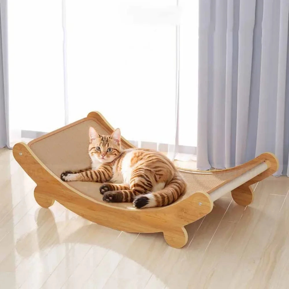 Large Detachable Cat Scratch Board & Sleeping Bed | Wear-Resistant Nail Grinding Pad