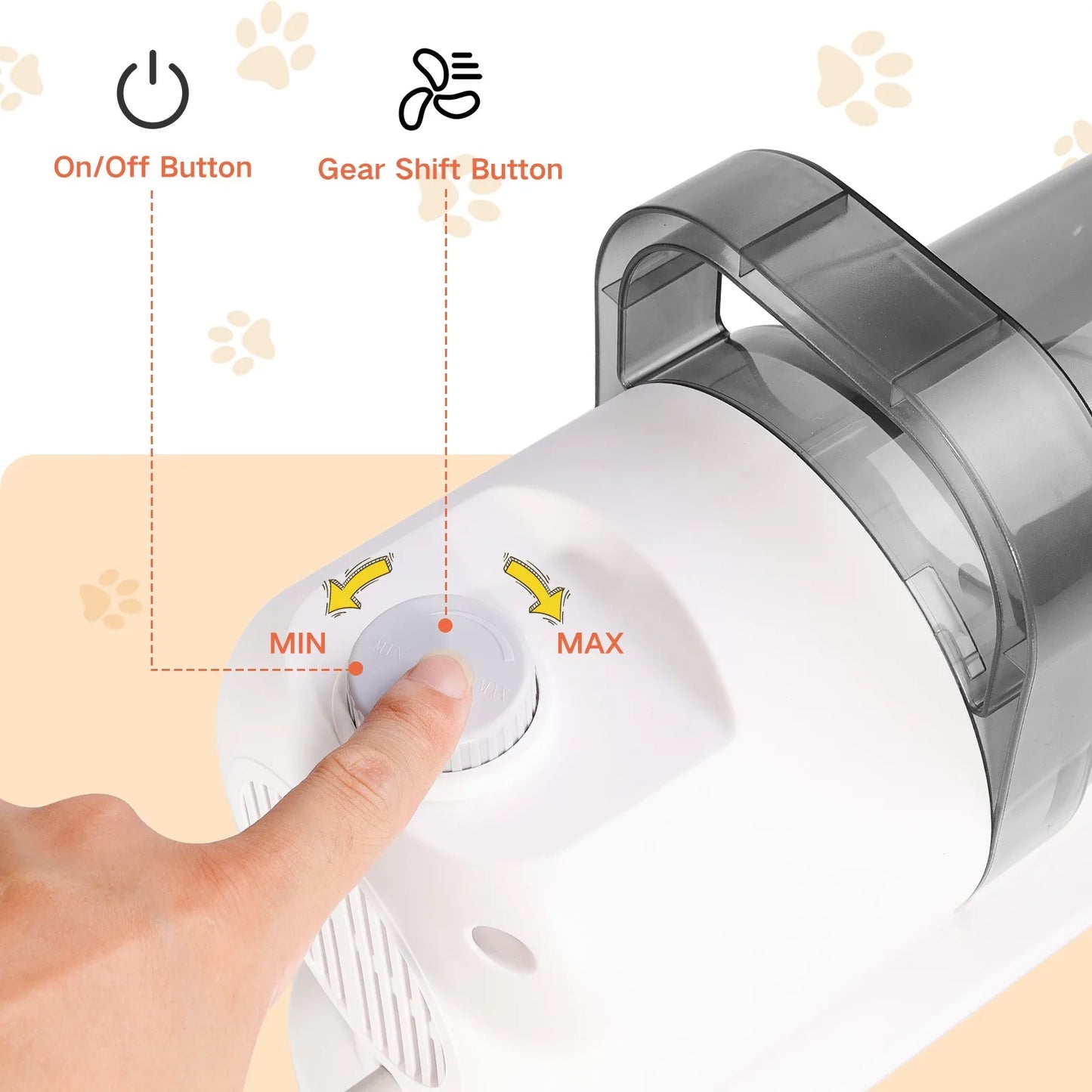 Pet Grooming Kit & Vacuum Clipper | 6-Size Guide Combs for Cats