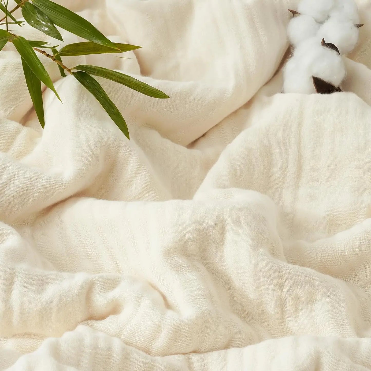 100% Cotton Double Gauze Fabric | DIY Sewing Material for Bedding & Towels