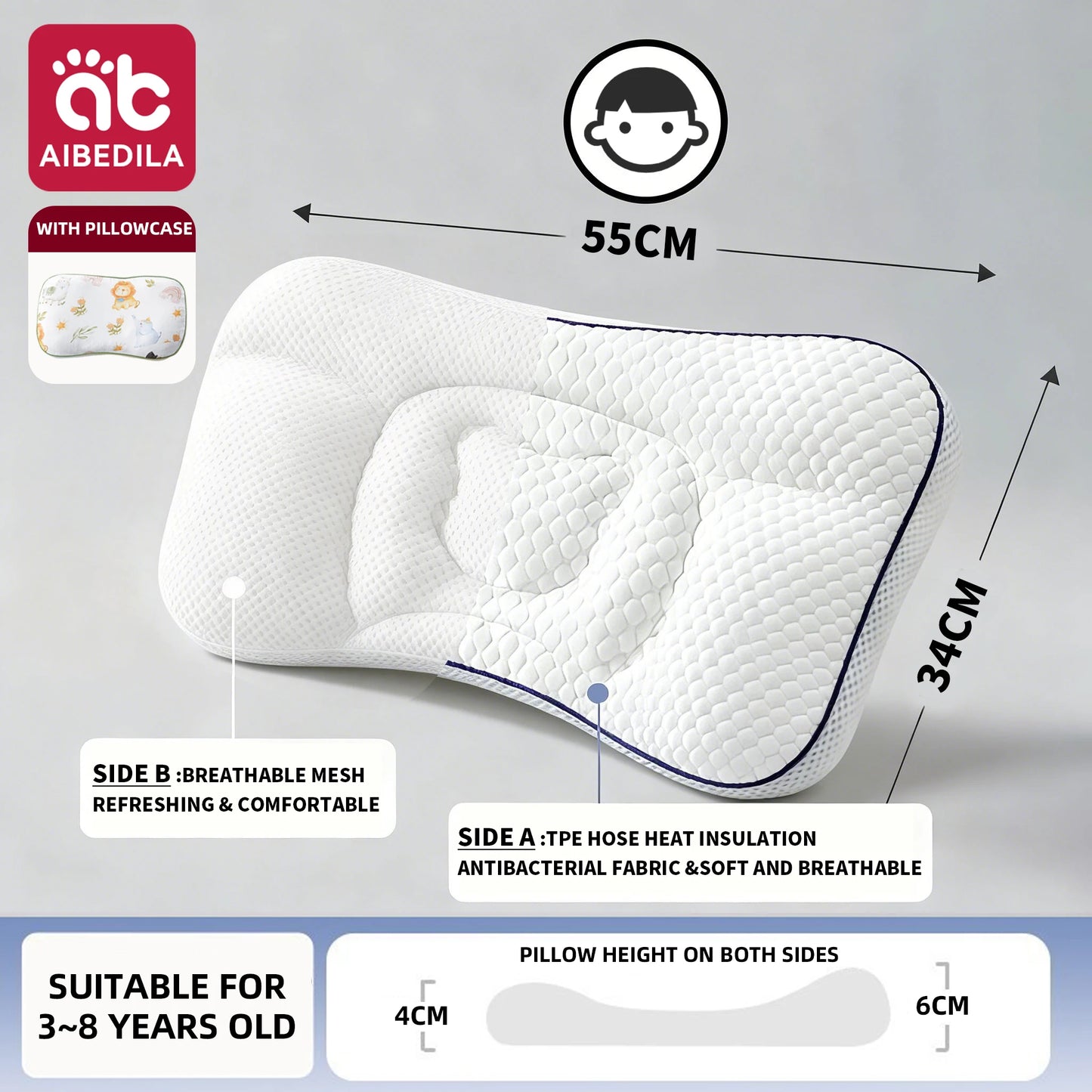 Newborn Baby Orthopedic Neck Pillow | Children's Travel & Bedding Support Pillow