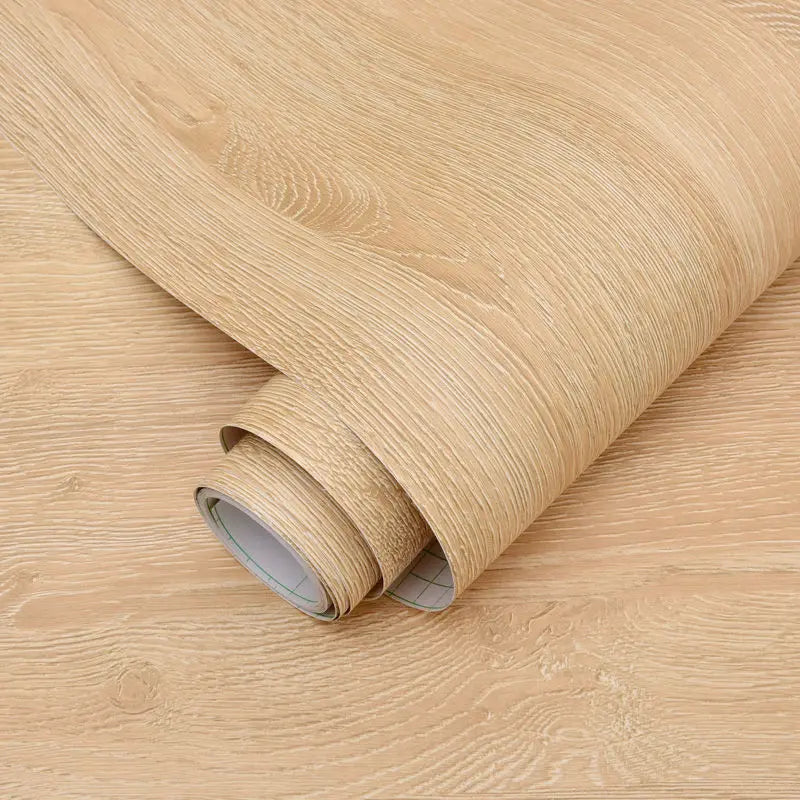 PVC Self-Adhesive Waterproof Wallpaper Roll | Wood Grain Vinyl Sticker for Home Decor
