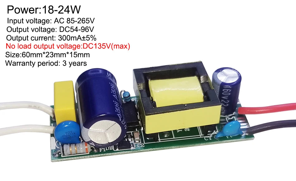 LED Driver Power Supply 110-265V | Constant Current Transformer 300mA
