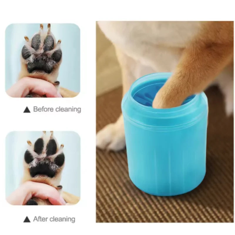 Portable Dog Paw Cleaner Cup | Soft Silicone Brush for Quick Paw Washing