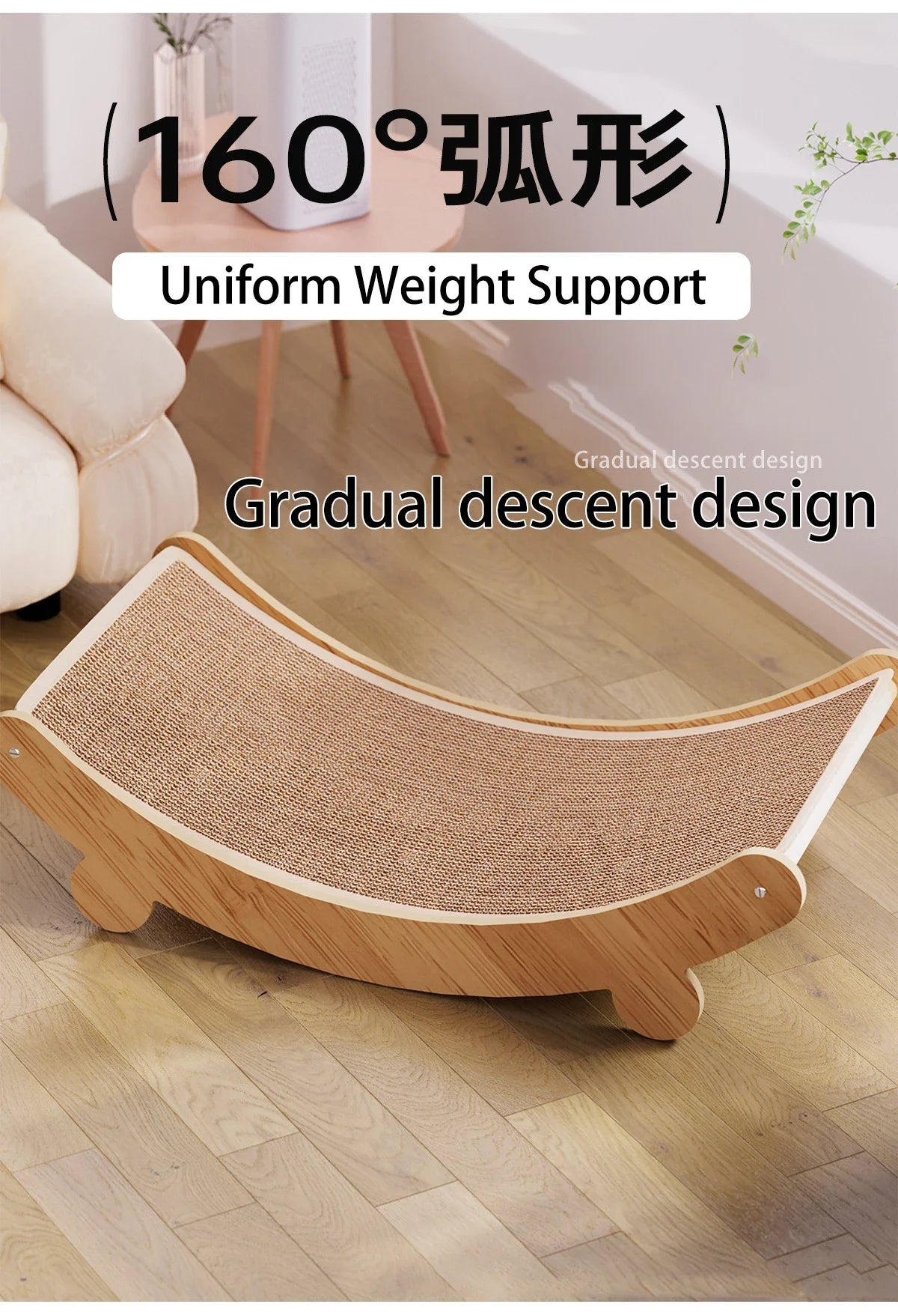 Large Detachable Cat Scratch Board & Sleeping Bed | Wear-Resistant Nail Grinding Pad
