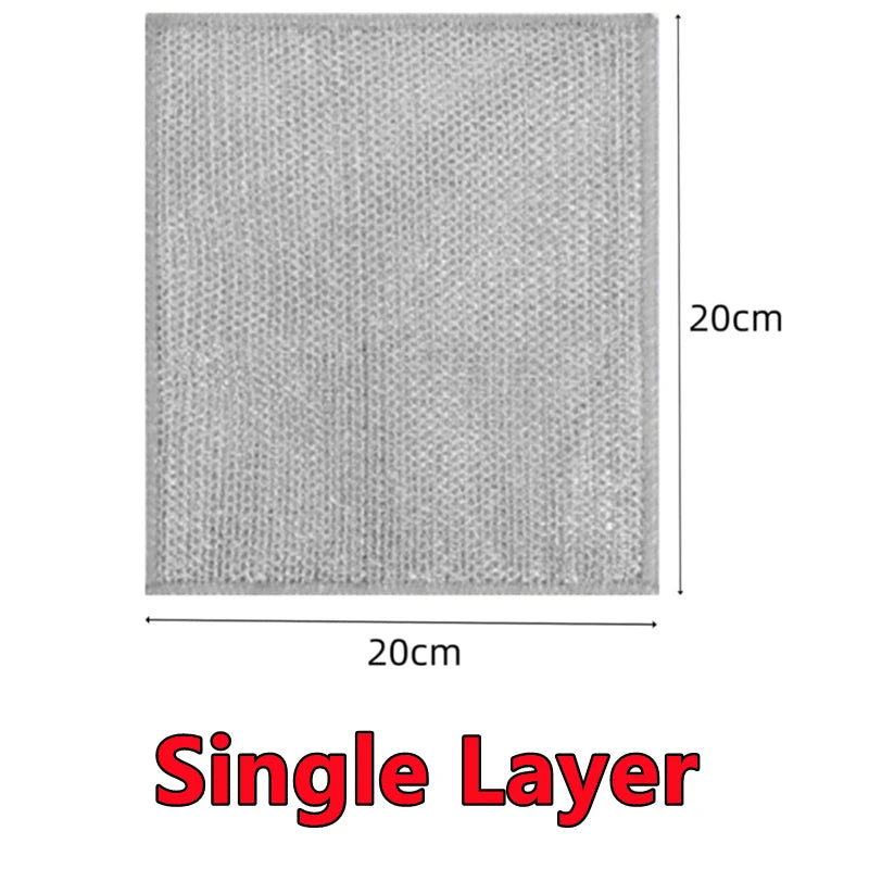Magic Double-Sided Steel Wire Cleaning Cloth | Thickened Kitchen Dish & Pot Washing Rag