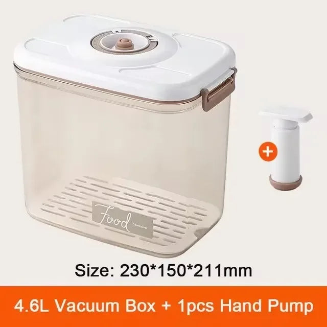 Vacuum Sealed Food Storage Container | Drainable Grain Tank Kitchen Organizer