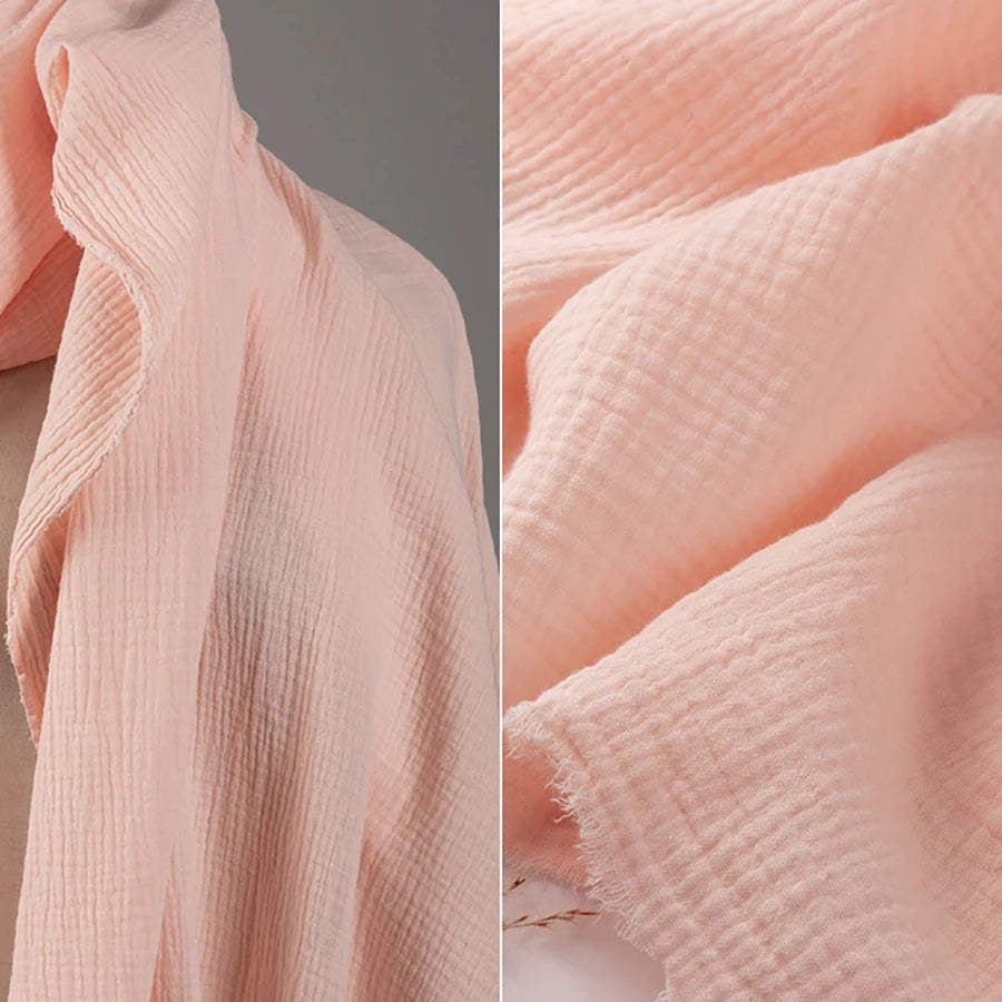 100% Cotton Double Gauze Fabric | DIY Sewing Material for Bedding & Towels