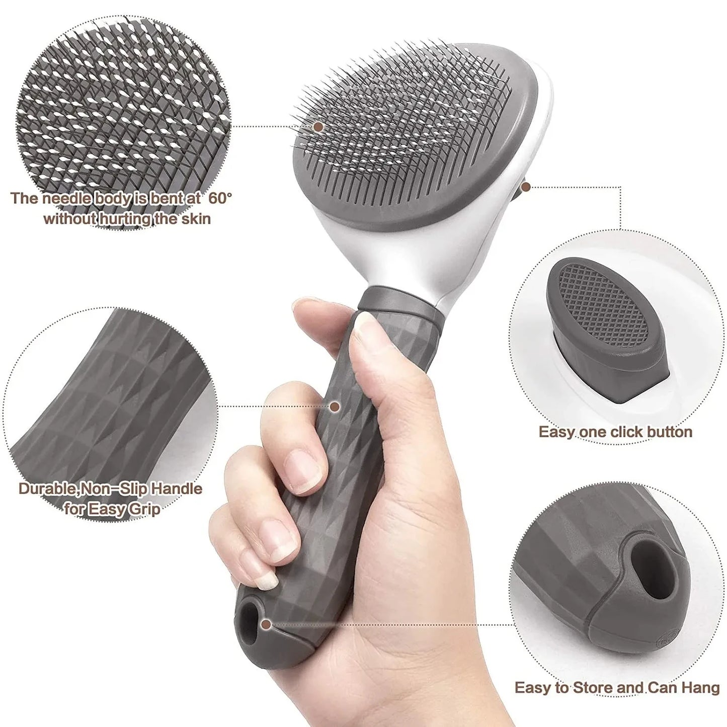 Self-Cleaning Dog Brush & Dematting Comb | Pet Hair Remover for Dogs